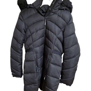 Womens GUESS Black Puffer Jacket Size Large